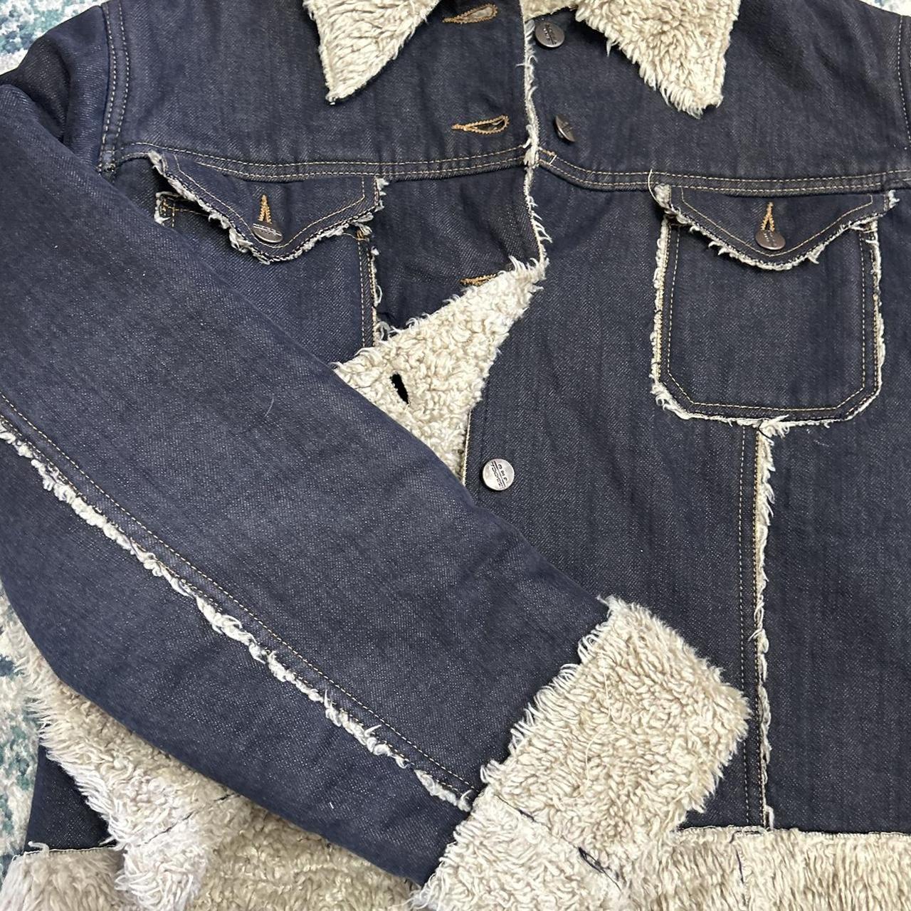 Vintage y2k style denim/sheepskin jacket