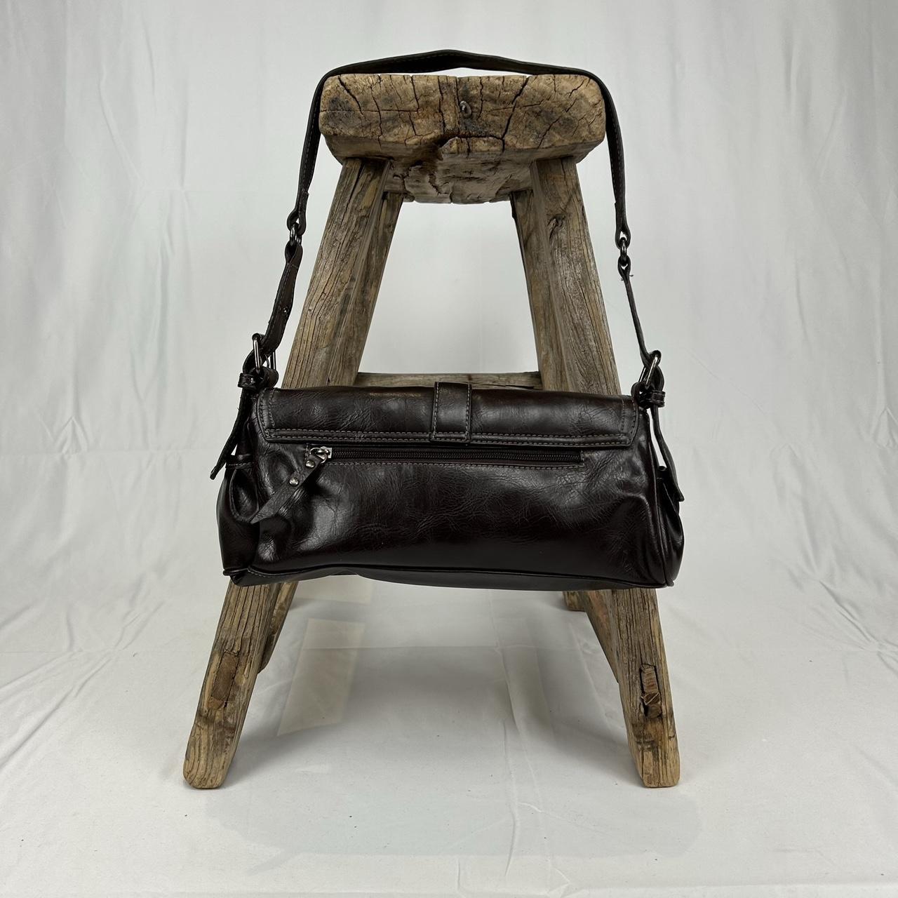 Vintage y2k style brown leather handbag