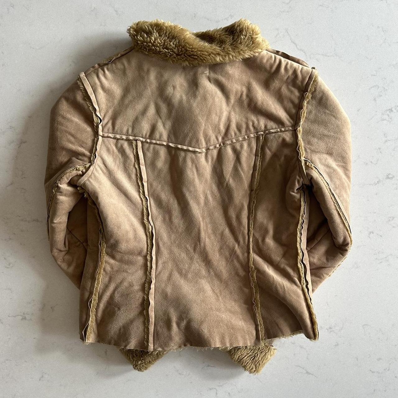 Vintage y2k style sheepskin jacket