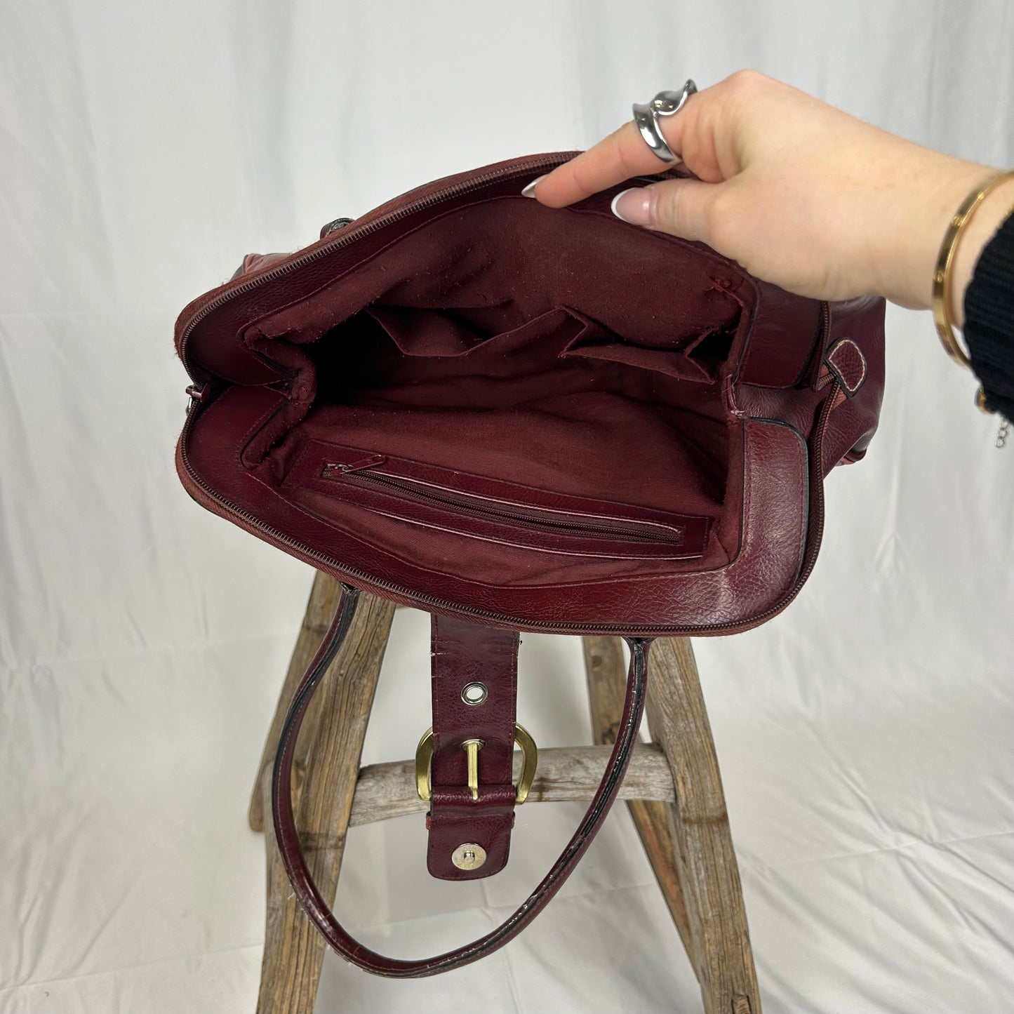 Vintage y2k style croc effect leather shoulder bag