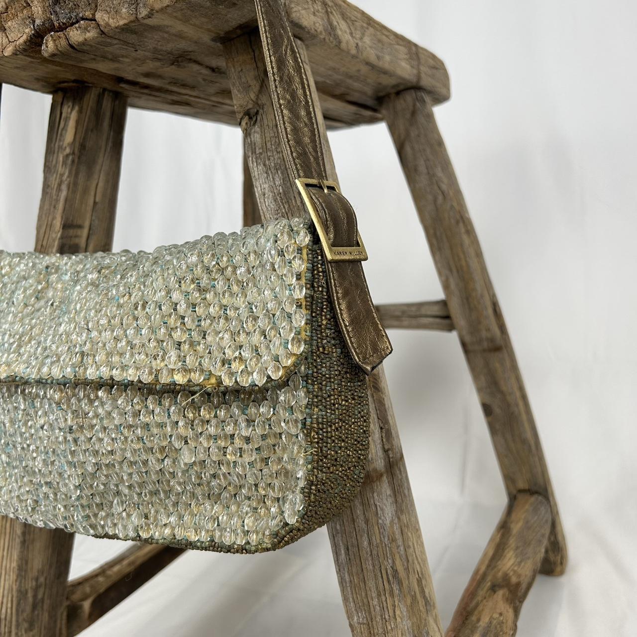 Vintage y2k style beaded shoulder bag