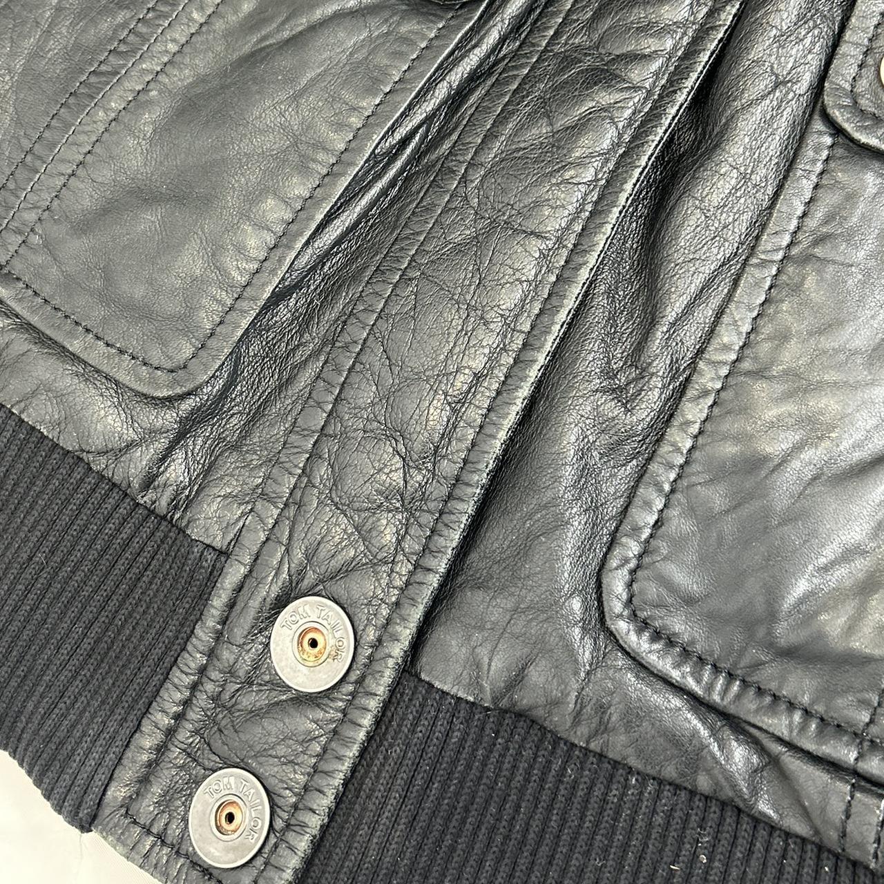 Vintage y2k style black moto slouchy leather jacket