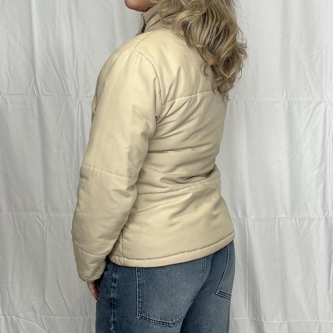 Vintage y2k style cream puffer jacket