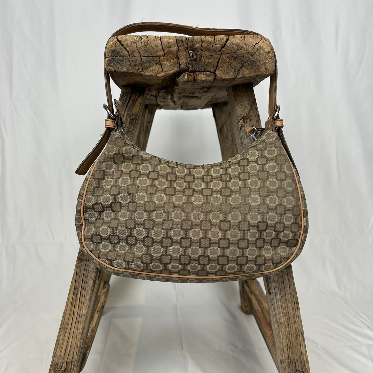 Vintage y2k style printed shoulder bag