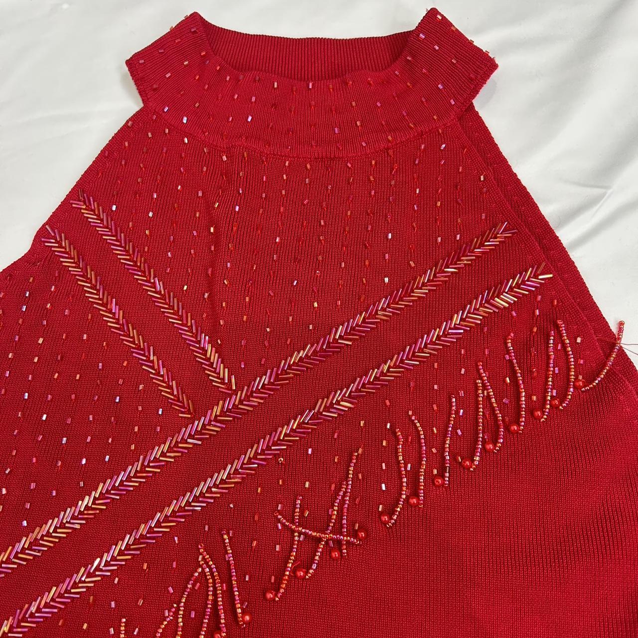 Vintage y2k style red embellished top