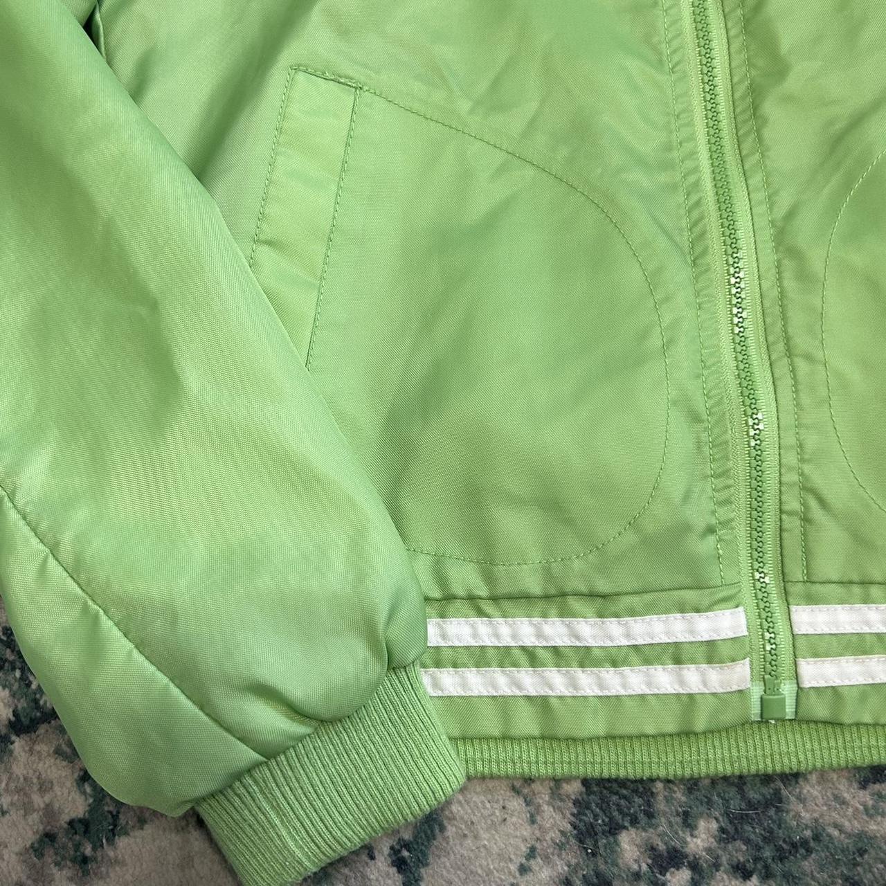 Vintage y2k style green zip up sporty track jacket