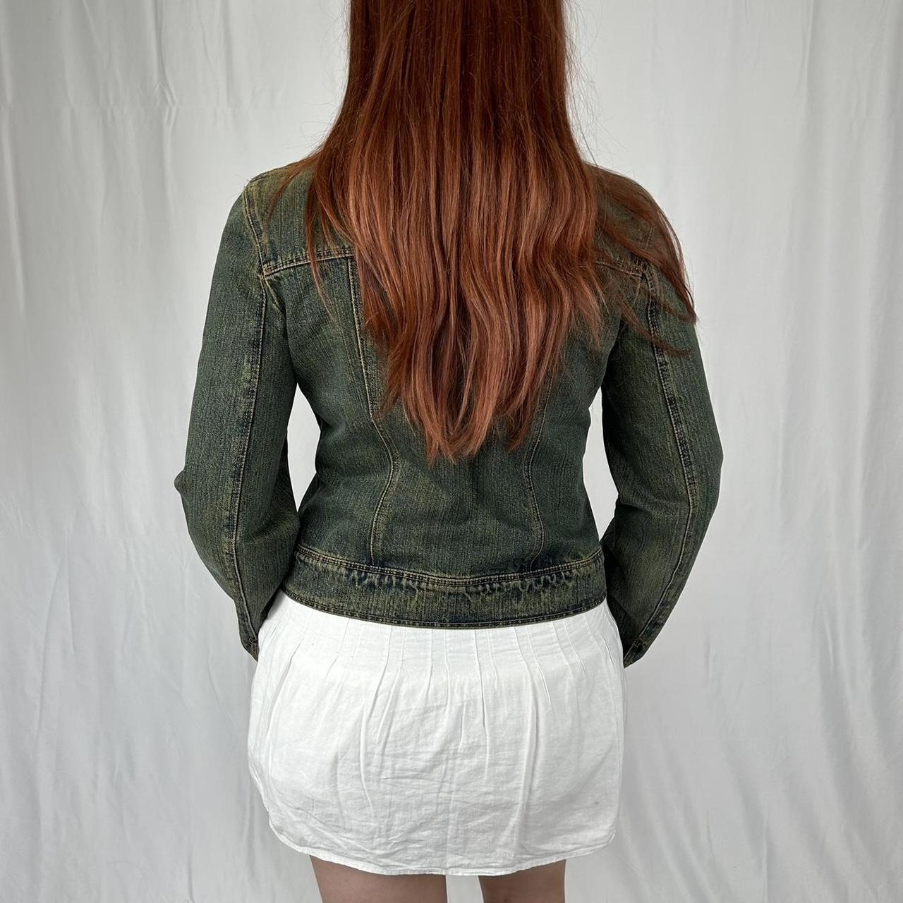 Vintage y2k style distressed denim jacket