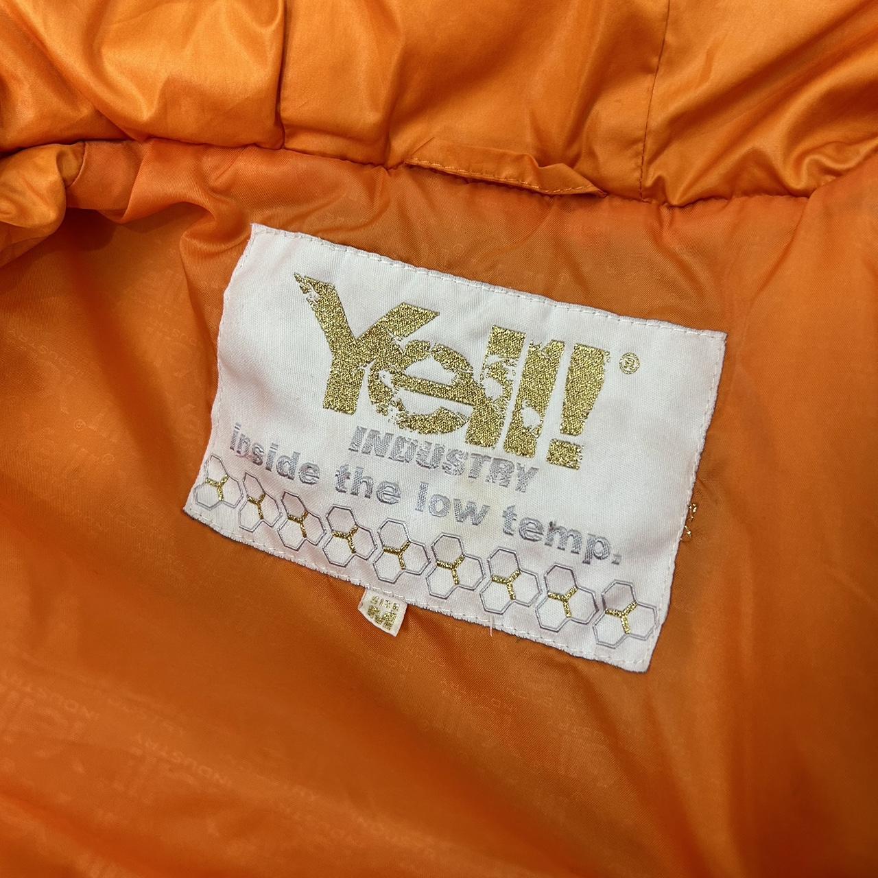 Vintage y2k style orange puffer jacket