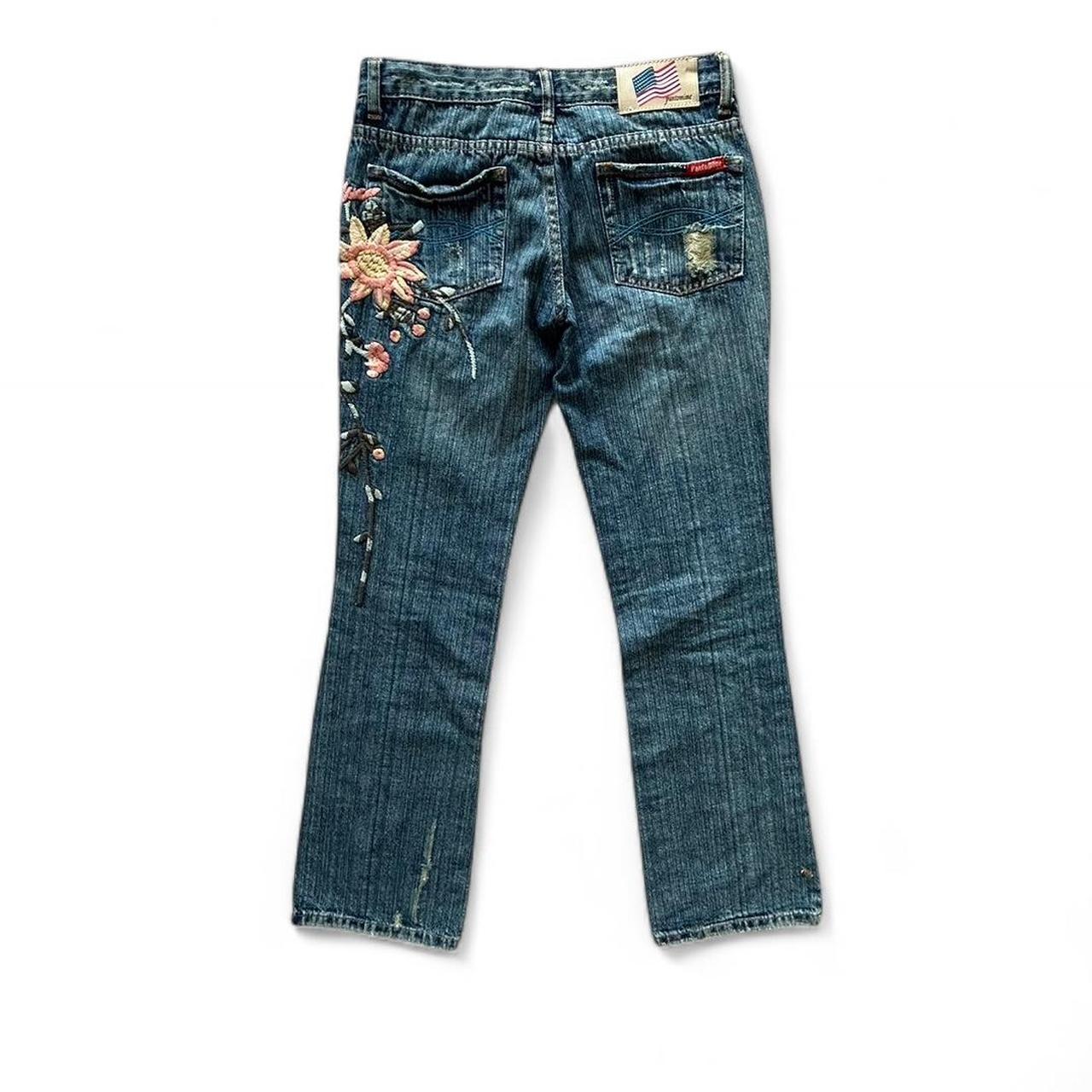 Vintage Y2K style mid wash straight leg jeans