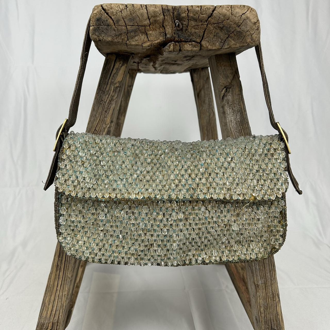 Vintage y2k style beaded shoulder bag