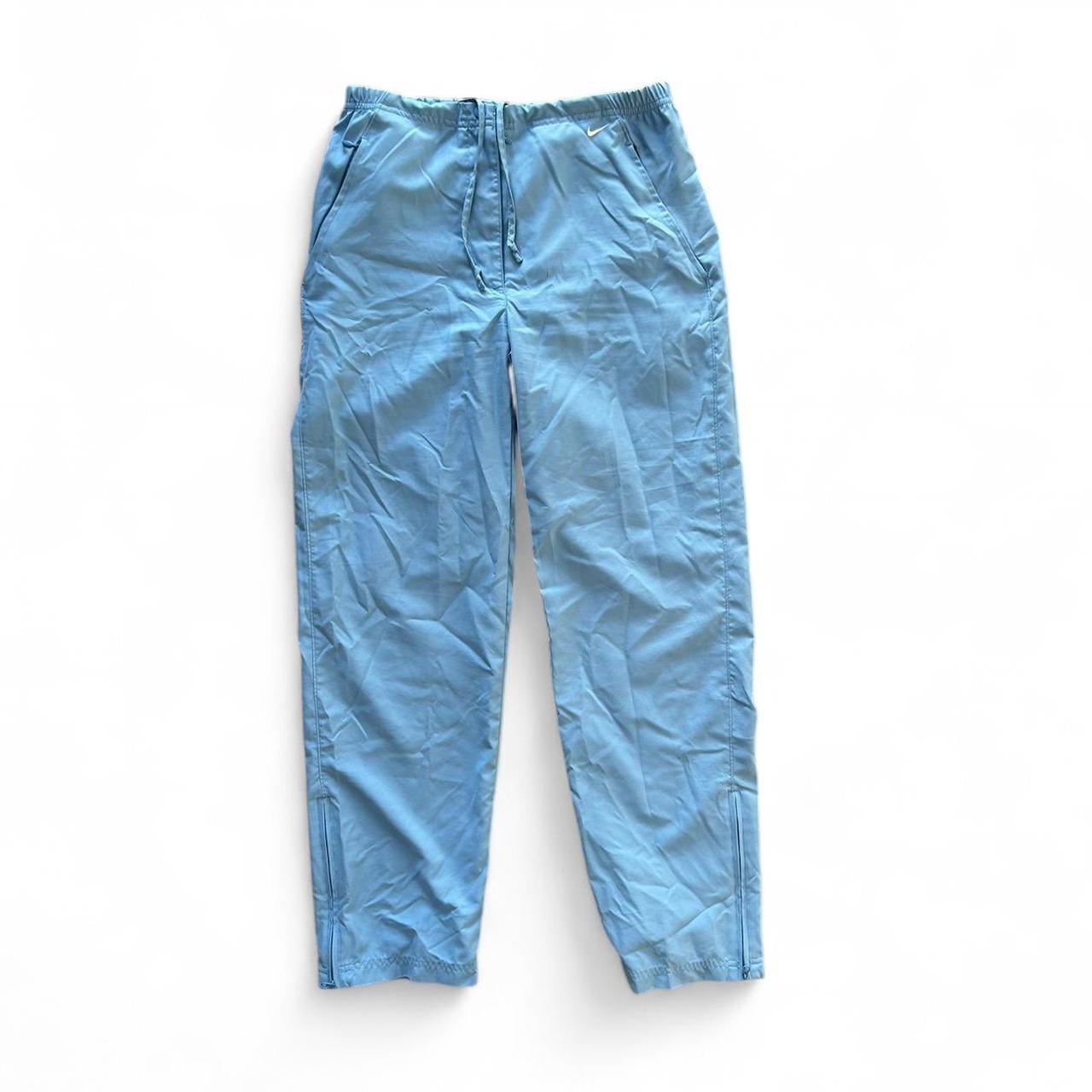 Vintage Y2K style blue Nike track pants