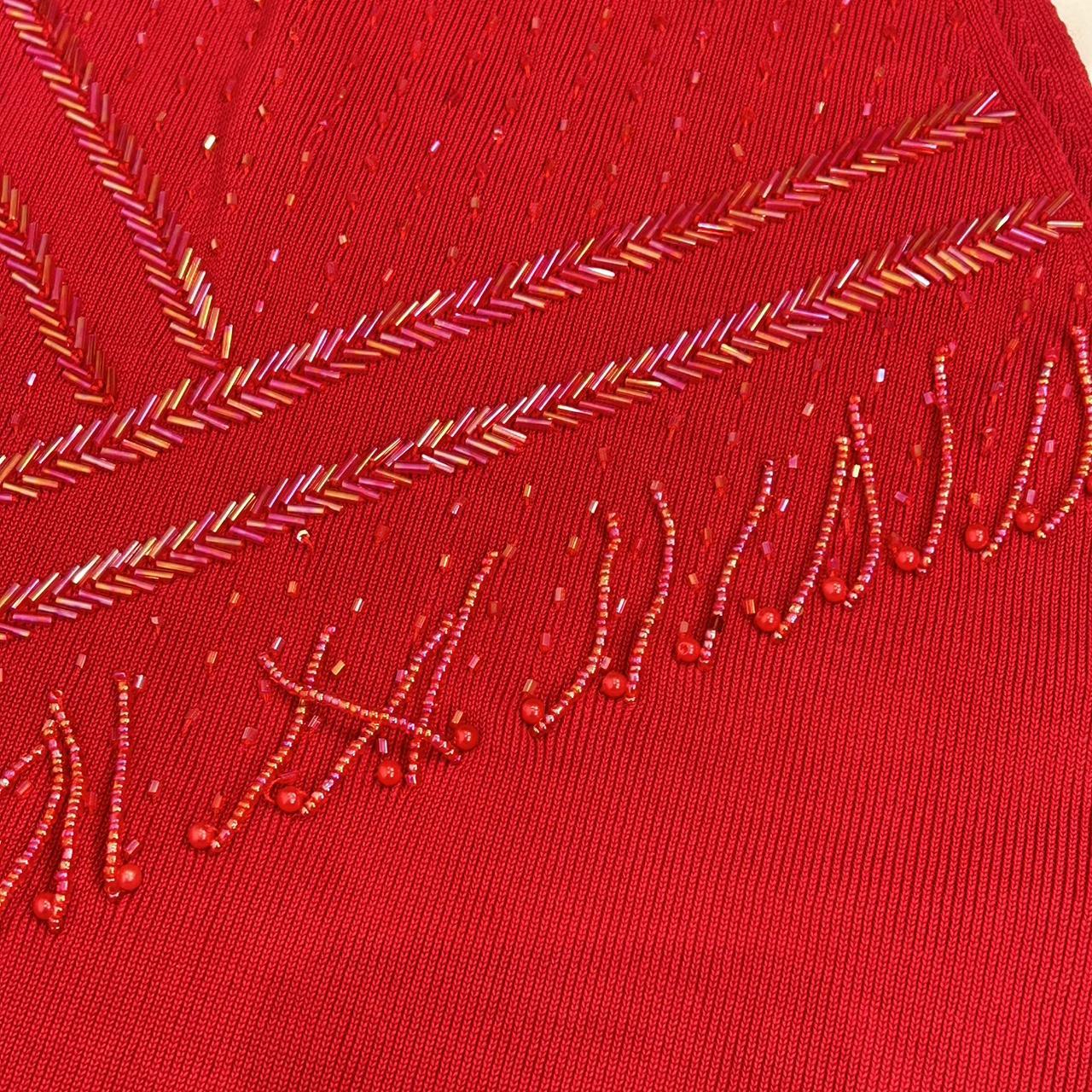 Vintage y2k style red embellished top