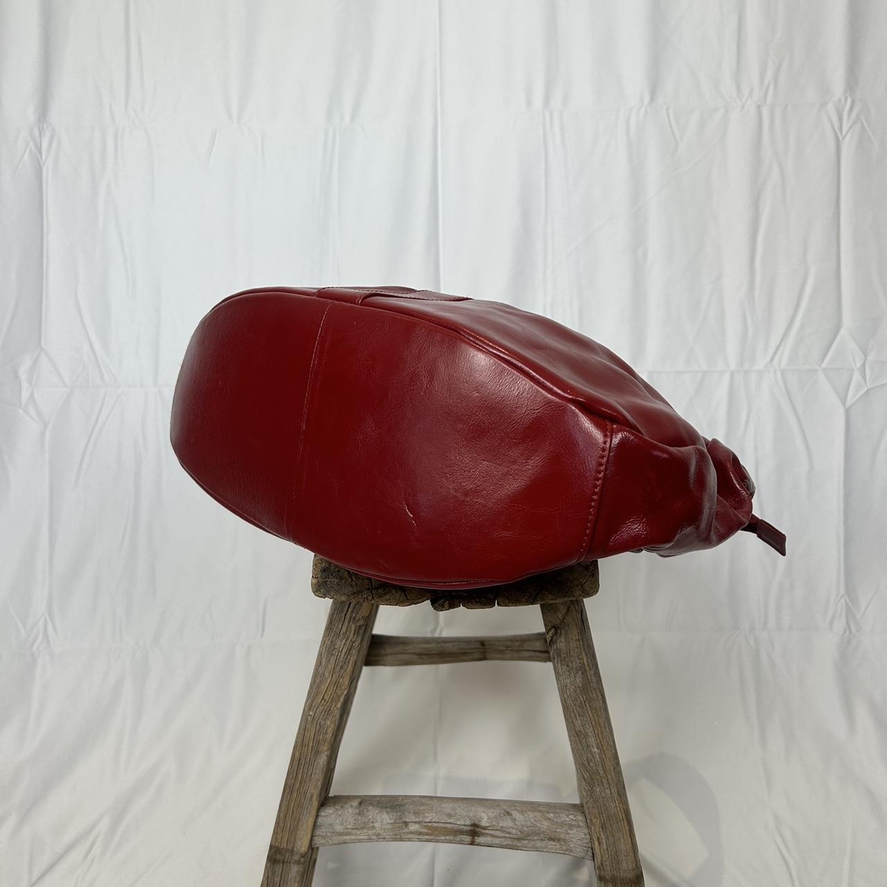 Vintage y2k style cherry red leather shoulder bag