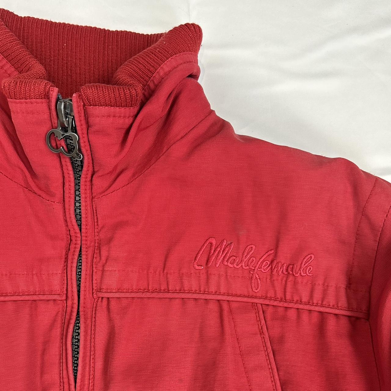 Vintage y2k style red zip up jacket