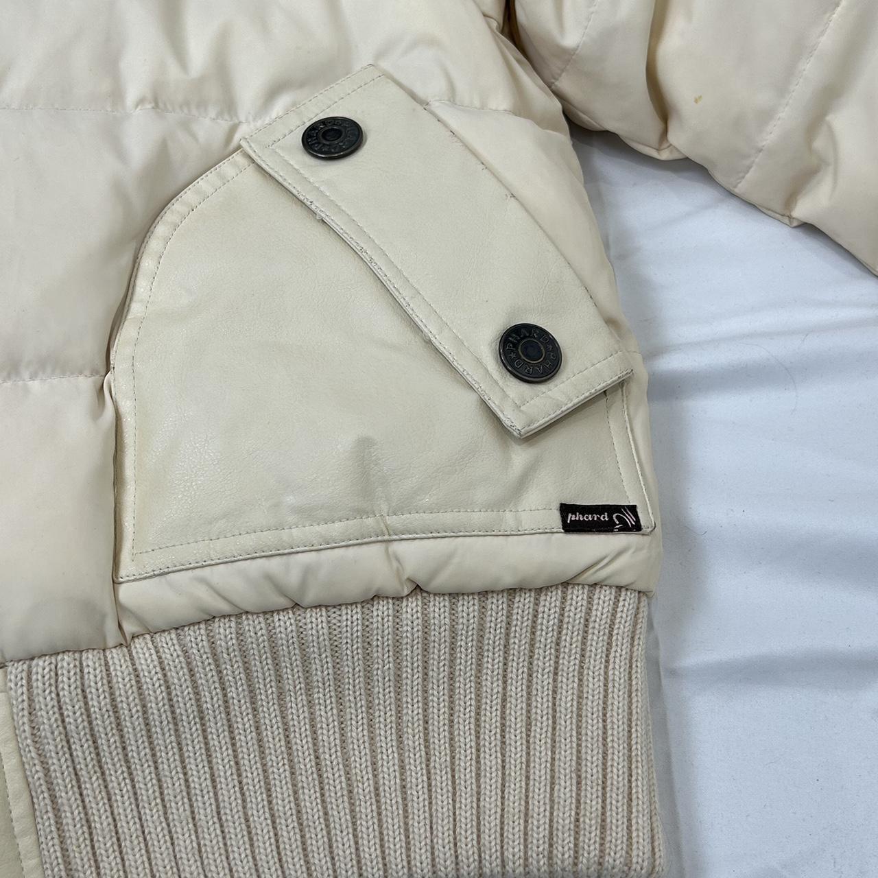 Vintage y2k style cream puffer jacket
