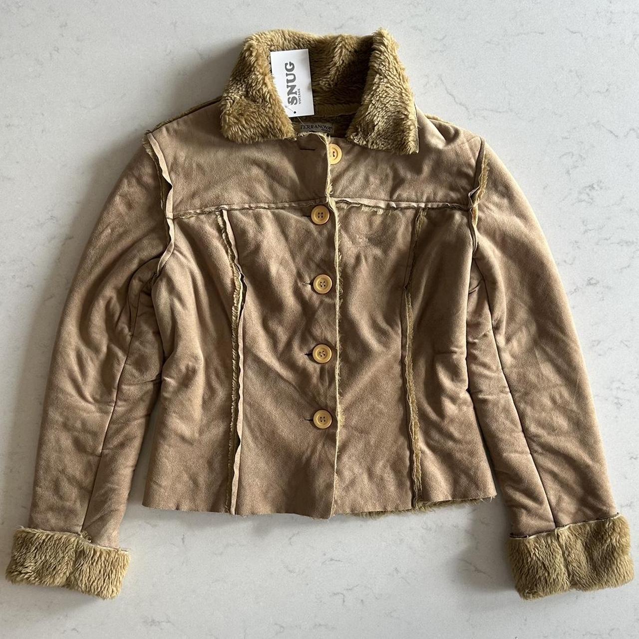 Vintage y2k style sheepskin jacket
