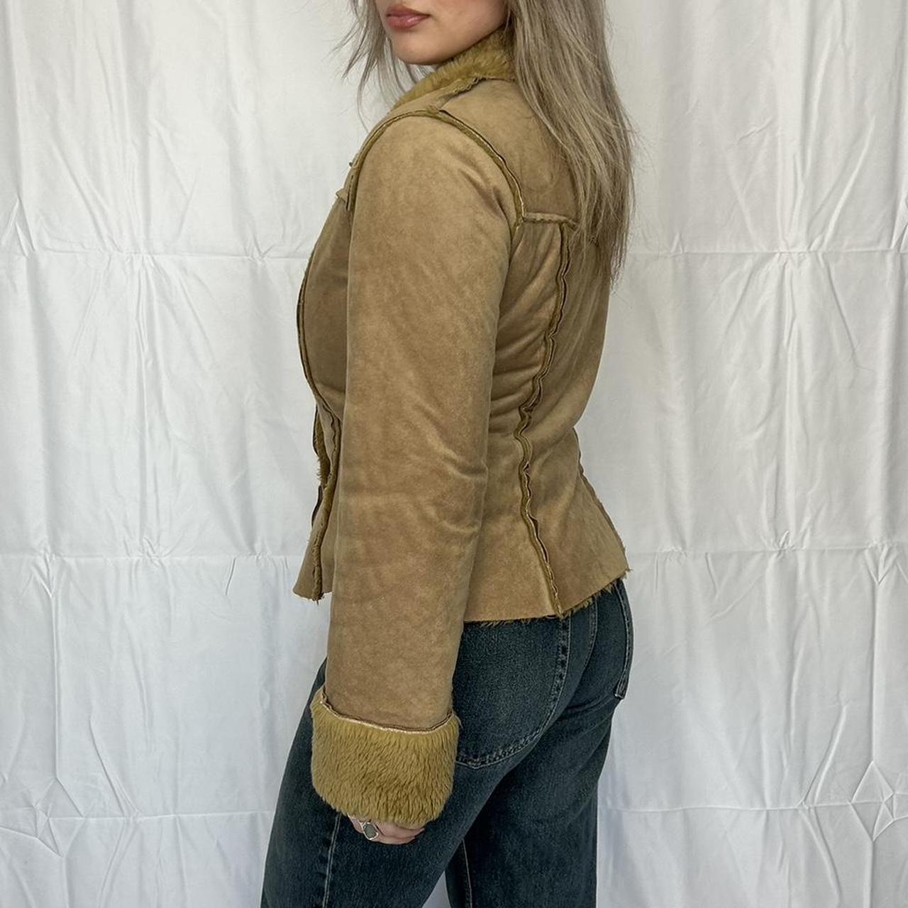 Vintage y2k style sheepskin jacket