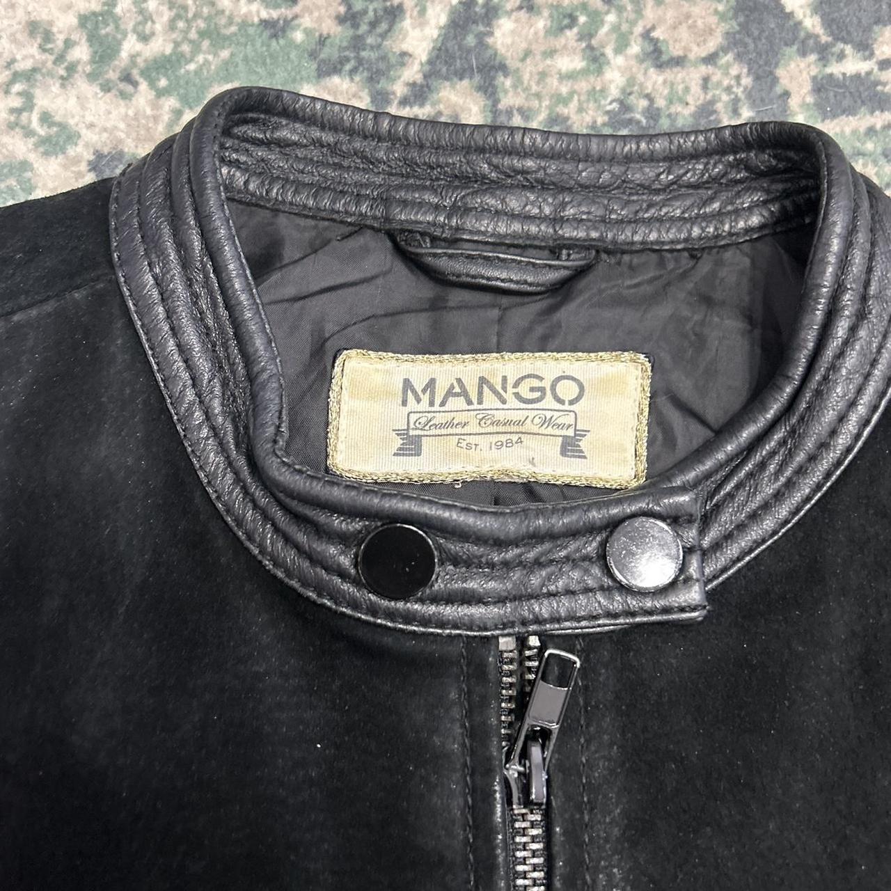 Vintage y2k style black suede leather jacket