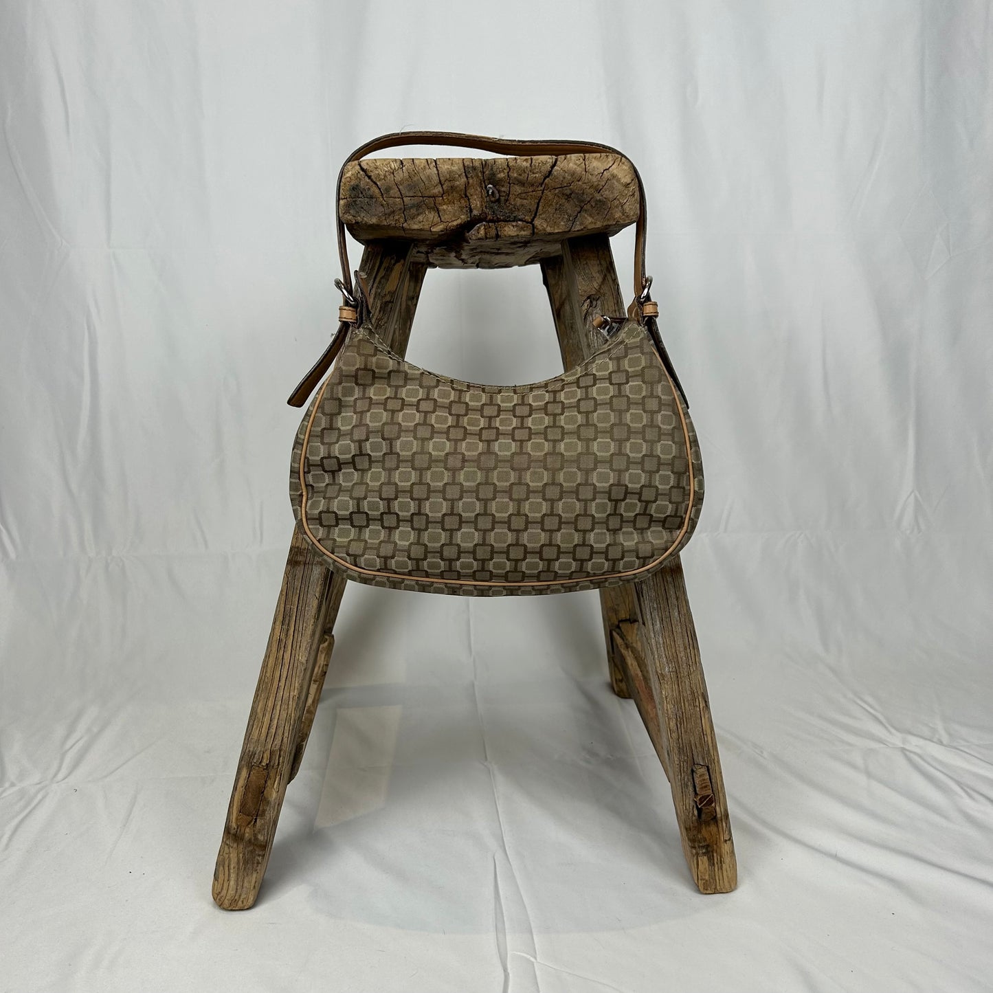 Vintage y2k style printed shoulder bag