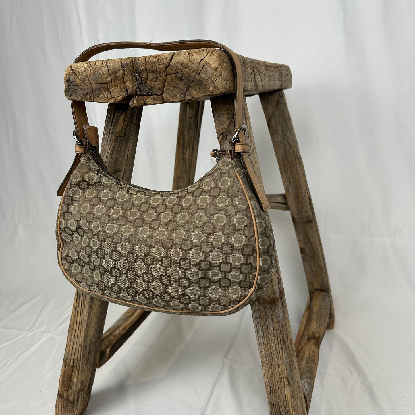 Vintage y2k style printed shoulder bag