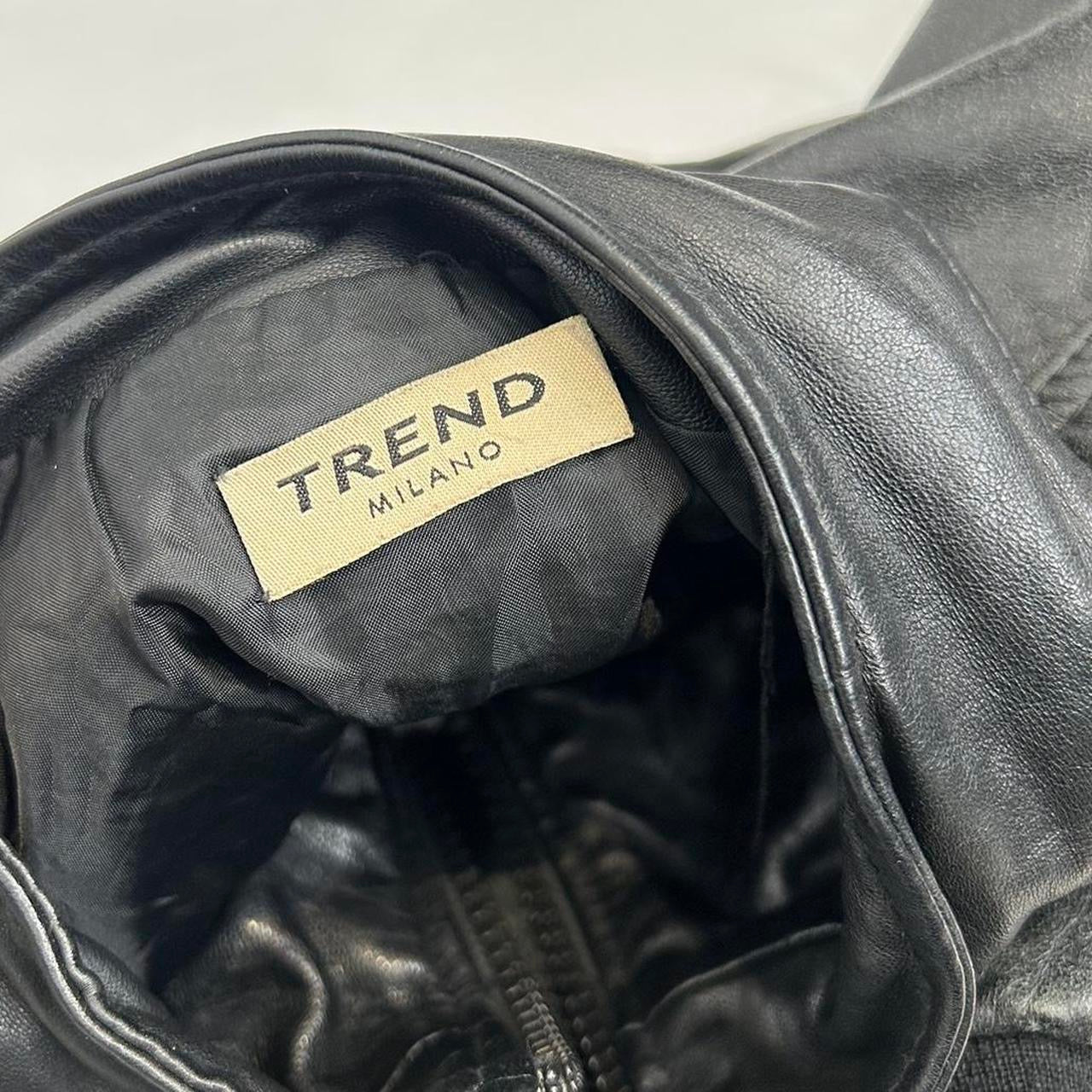 Vintage y2k style black leather moto jacket