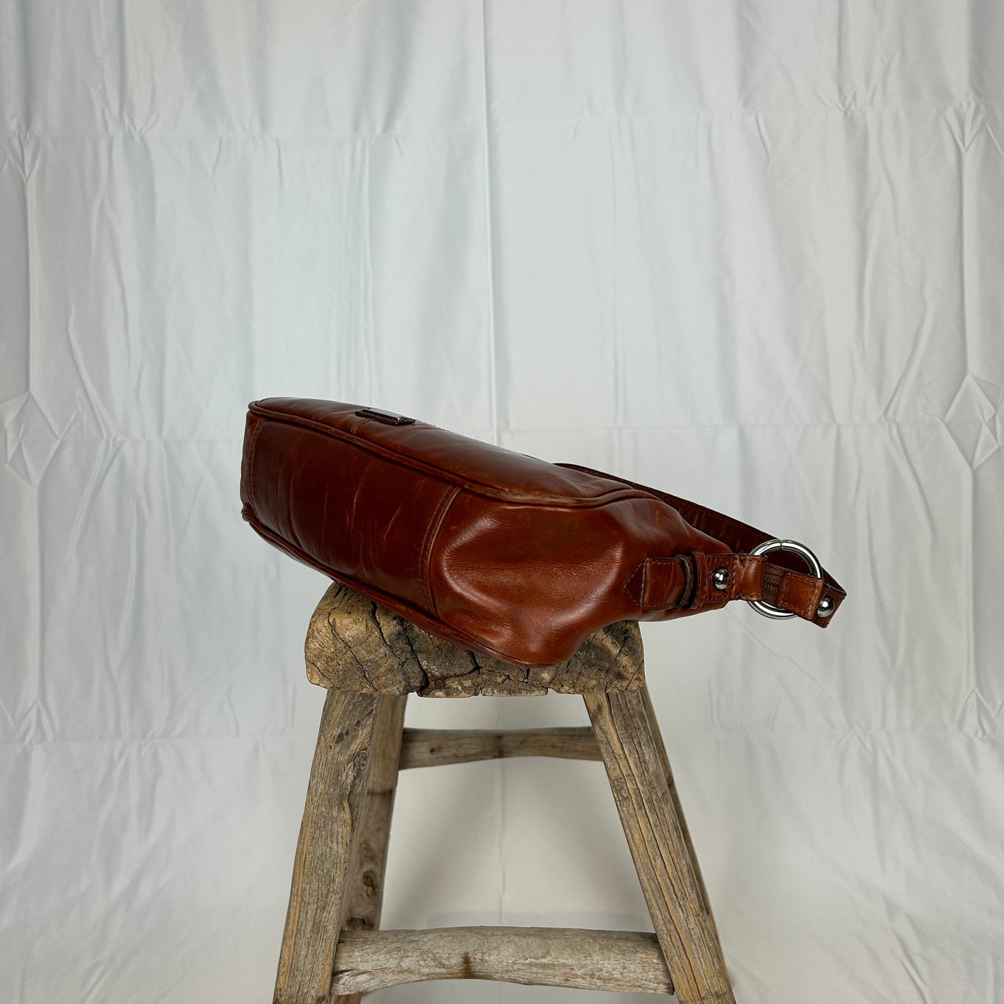 Vintage y2k style brown leather handbag