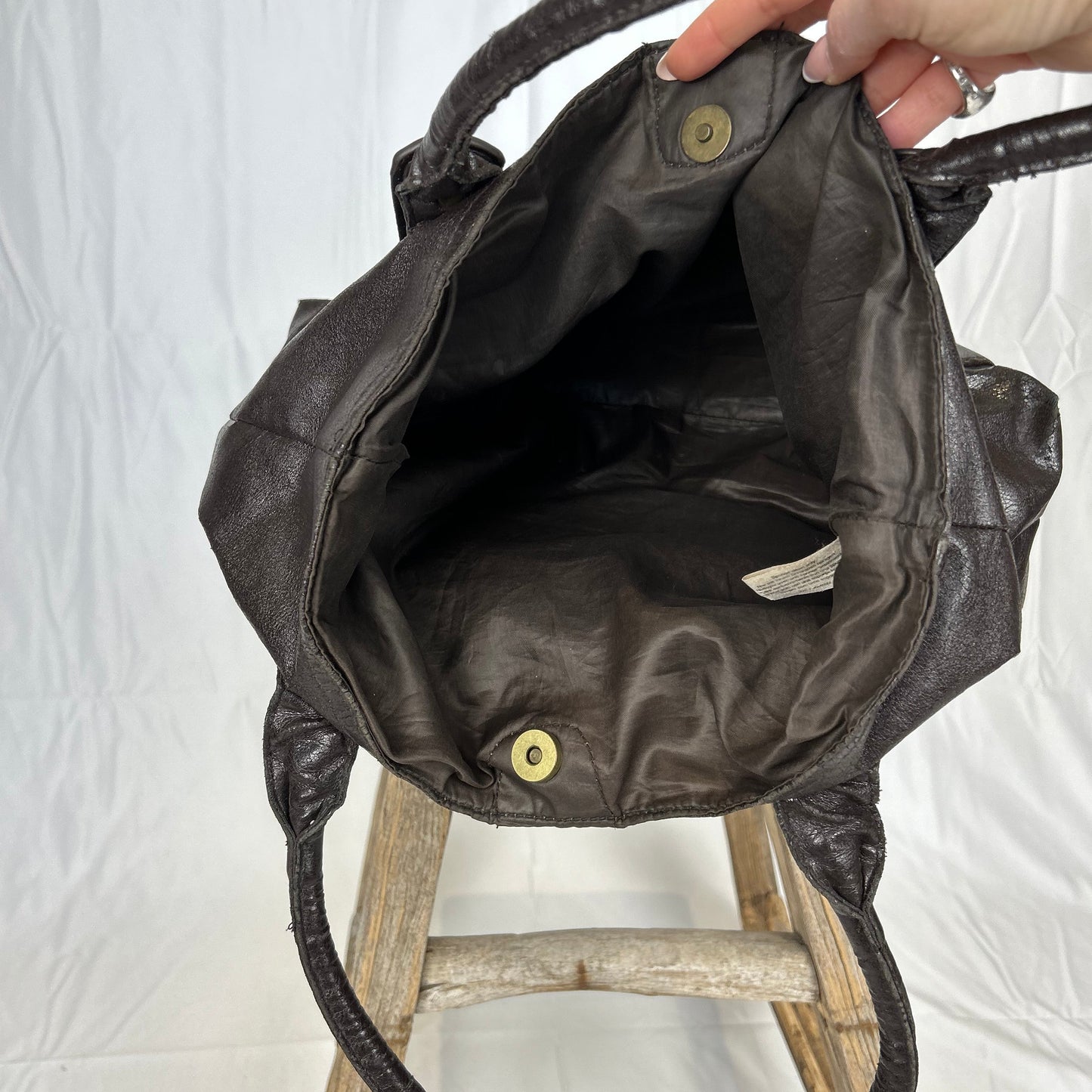 Vintage y2k style brown faux leather handbag