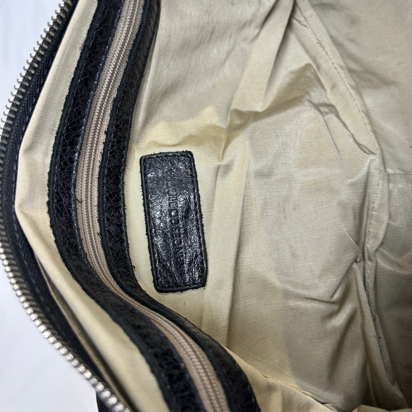 Vintage y2k style black leather shoulder bag