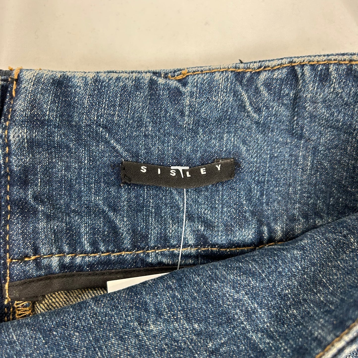 Vintage y2k style studded denim mini skirt