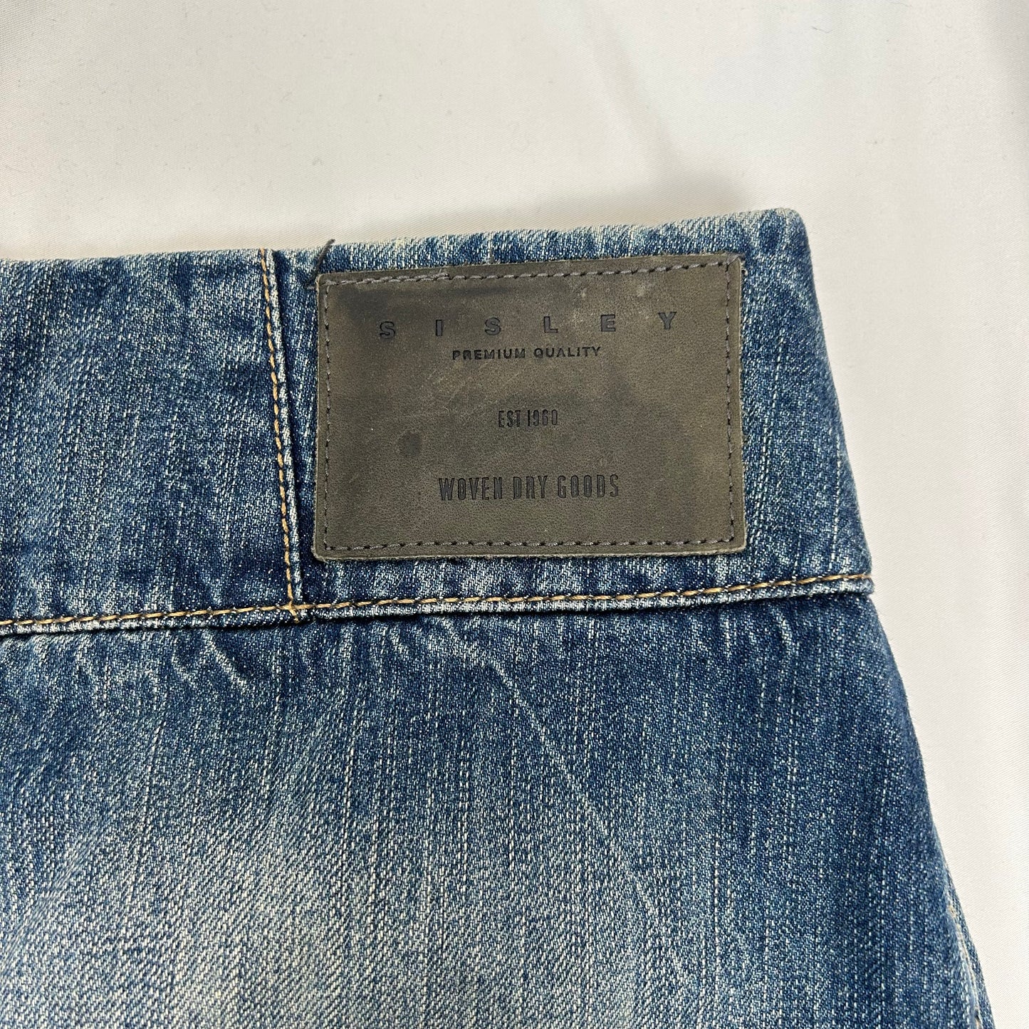 Vintage y2k style studded denim mini skirt