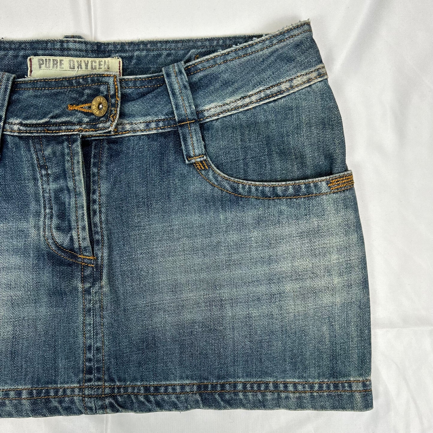 Vintage y2k style denim mini skirt
