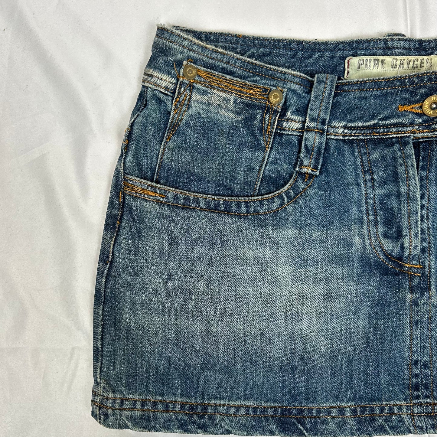 Vintage y2k style denim mini skirt