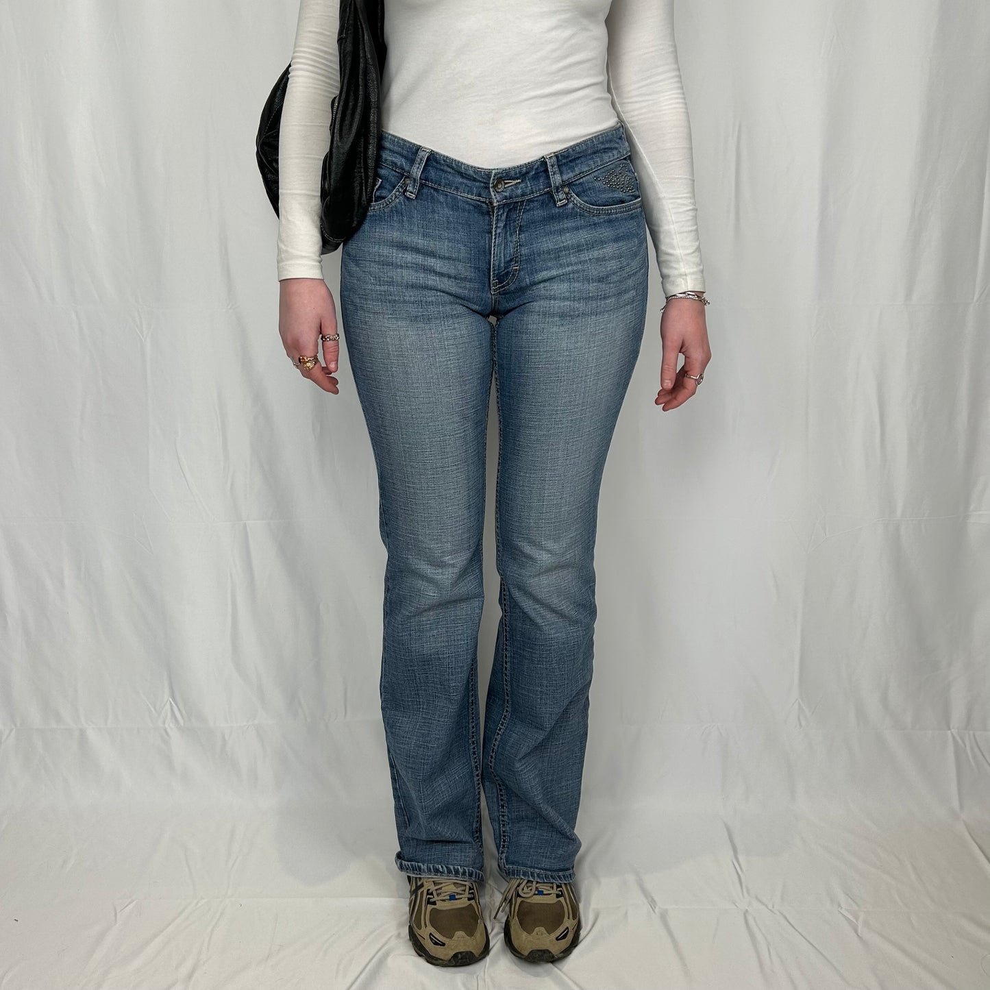 Vintage y2k style mid wash jeans