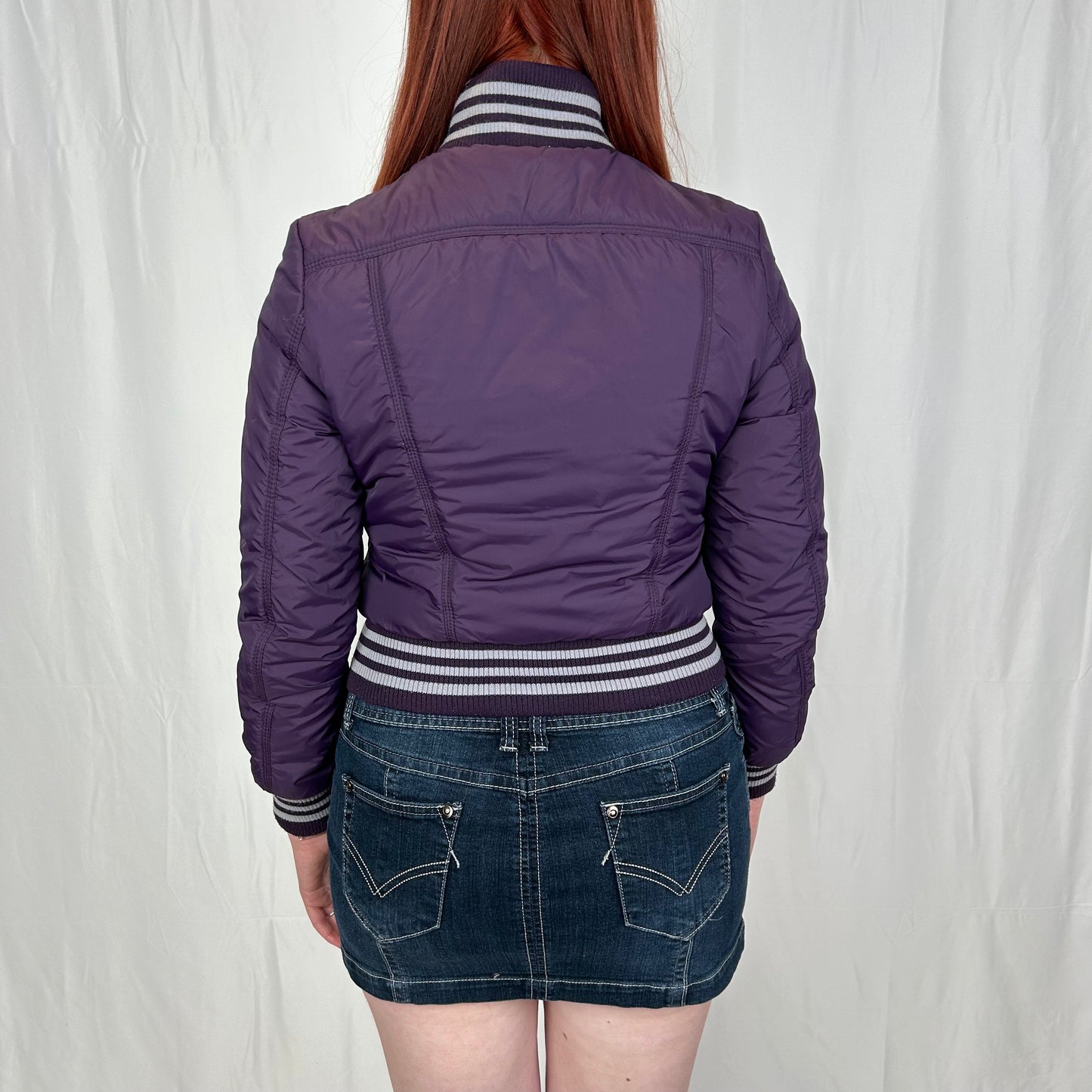 Vintage y2k style reversible puffer jacket