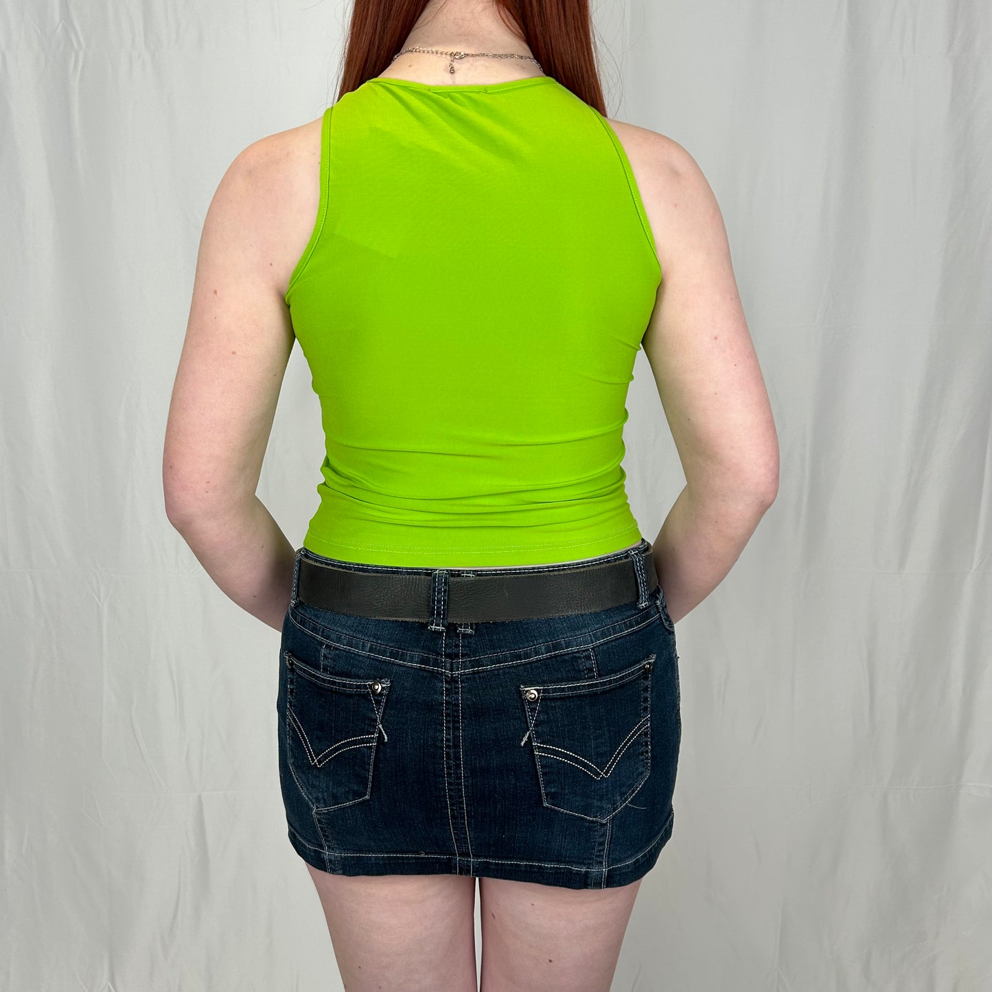 Vintage y2k style green tank top