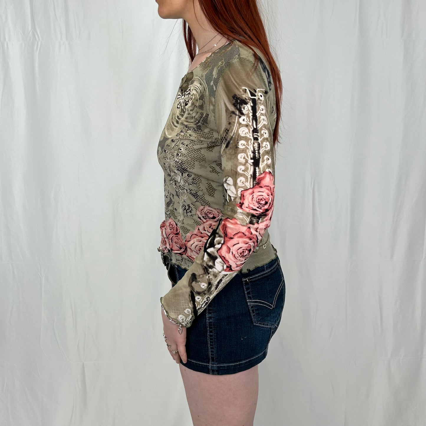 Vintage y2k style graphic long sleeve top