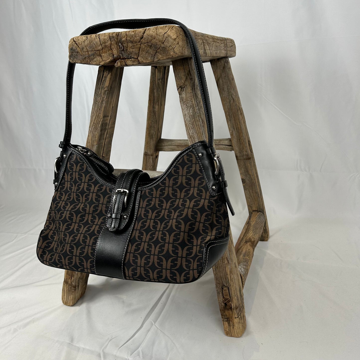 Vintage y2k style brown monogram shoulder bag