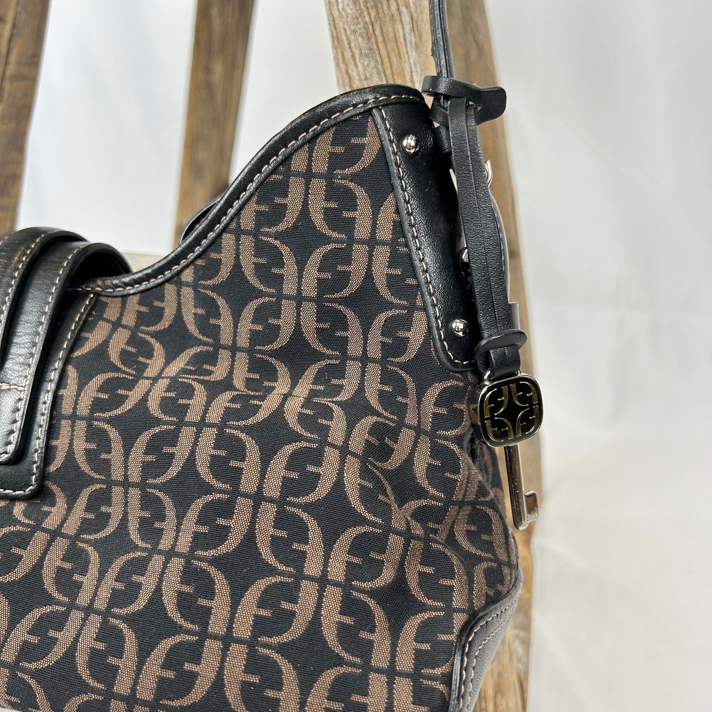 Vintage y2k style brown monogram shoulder bag