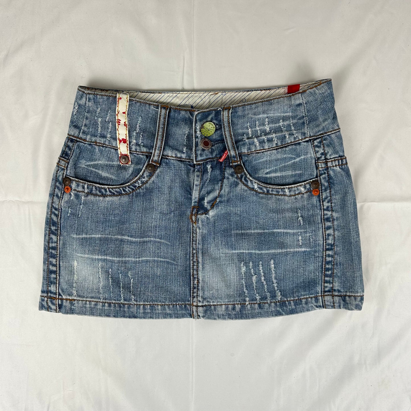 Vintage y2k style denim mini skirt