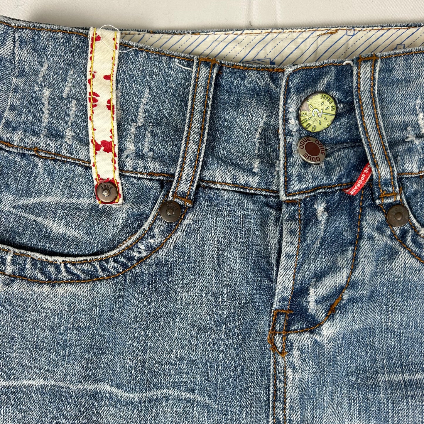 Vintage y2k style denim mini skirt