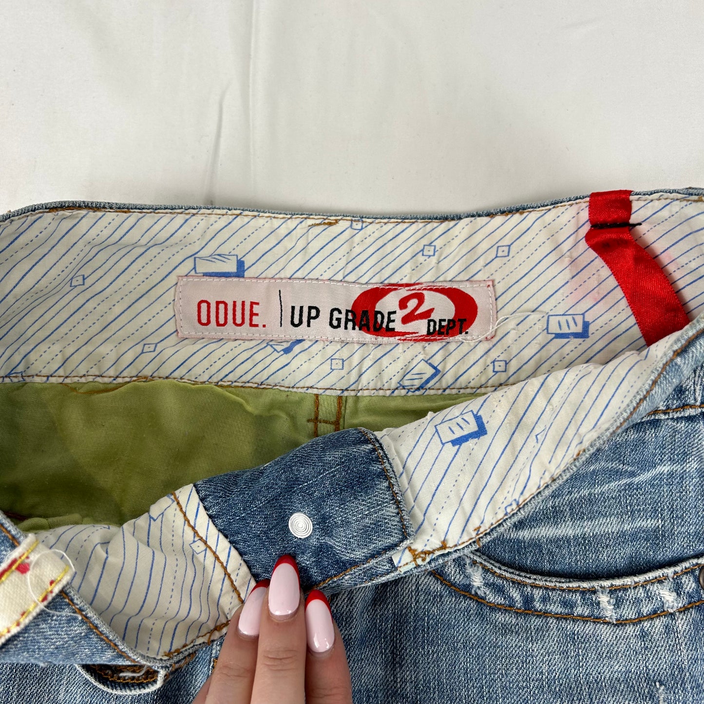 Vintage y2k style denim mini skirt