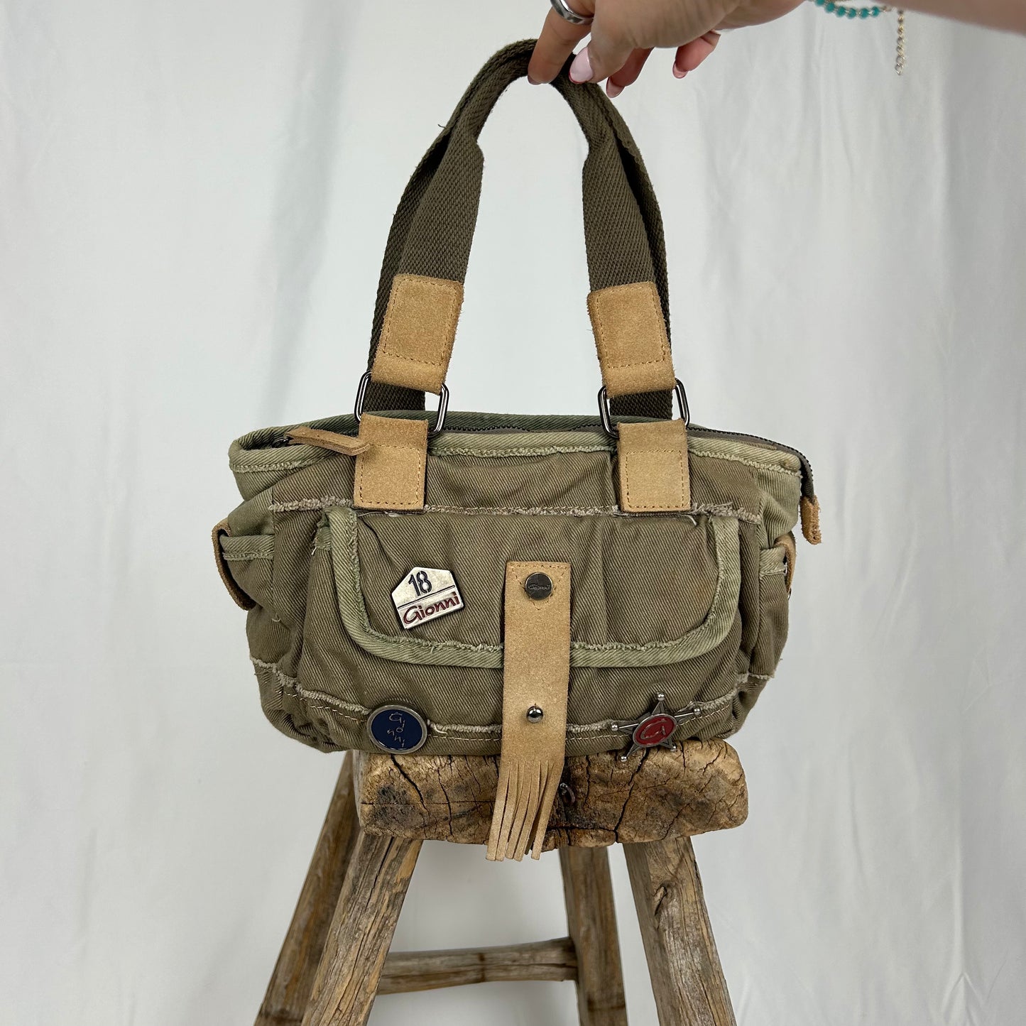 Vintage y2k style utility small shoulder bag