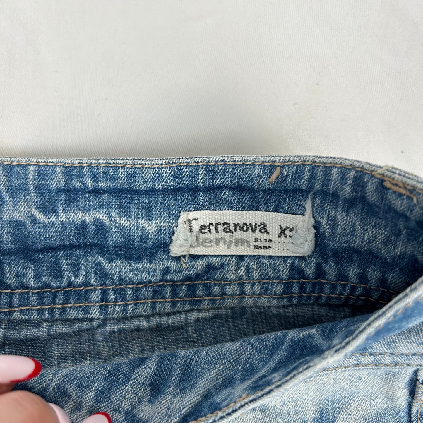 Vintage y2k style denim mini skirt