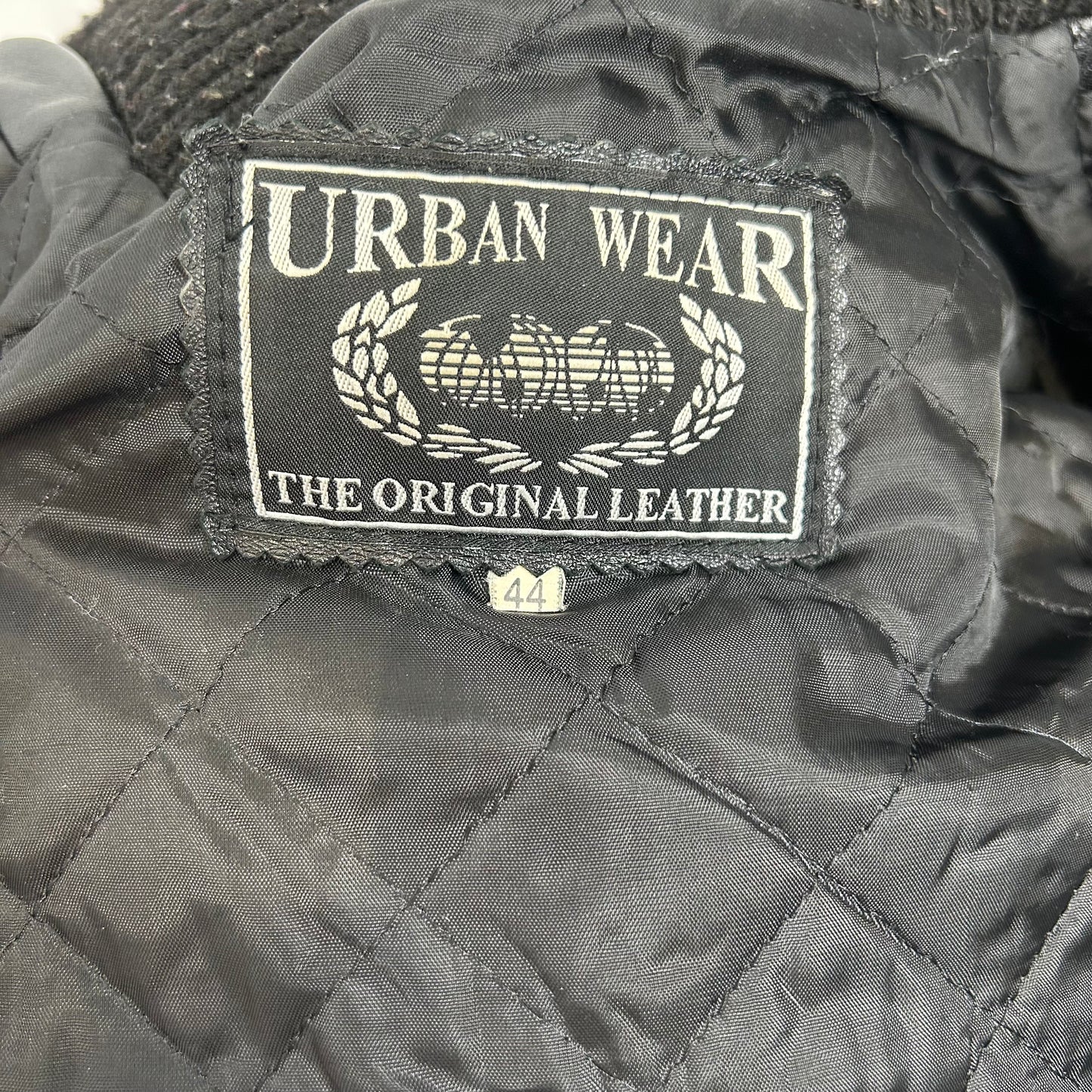 Vintage y2k style cropped boxy black leather jacket