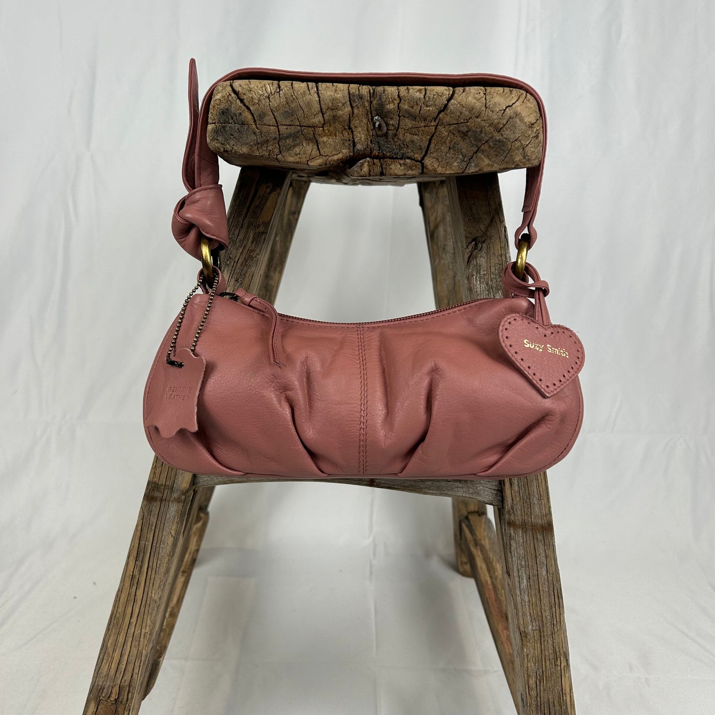 Vintage y2k style pink leather small shoulder bag