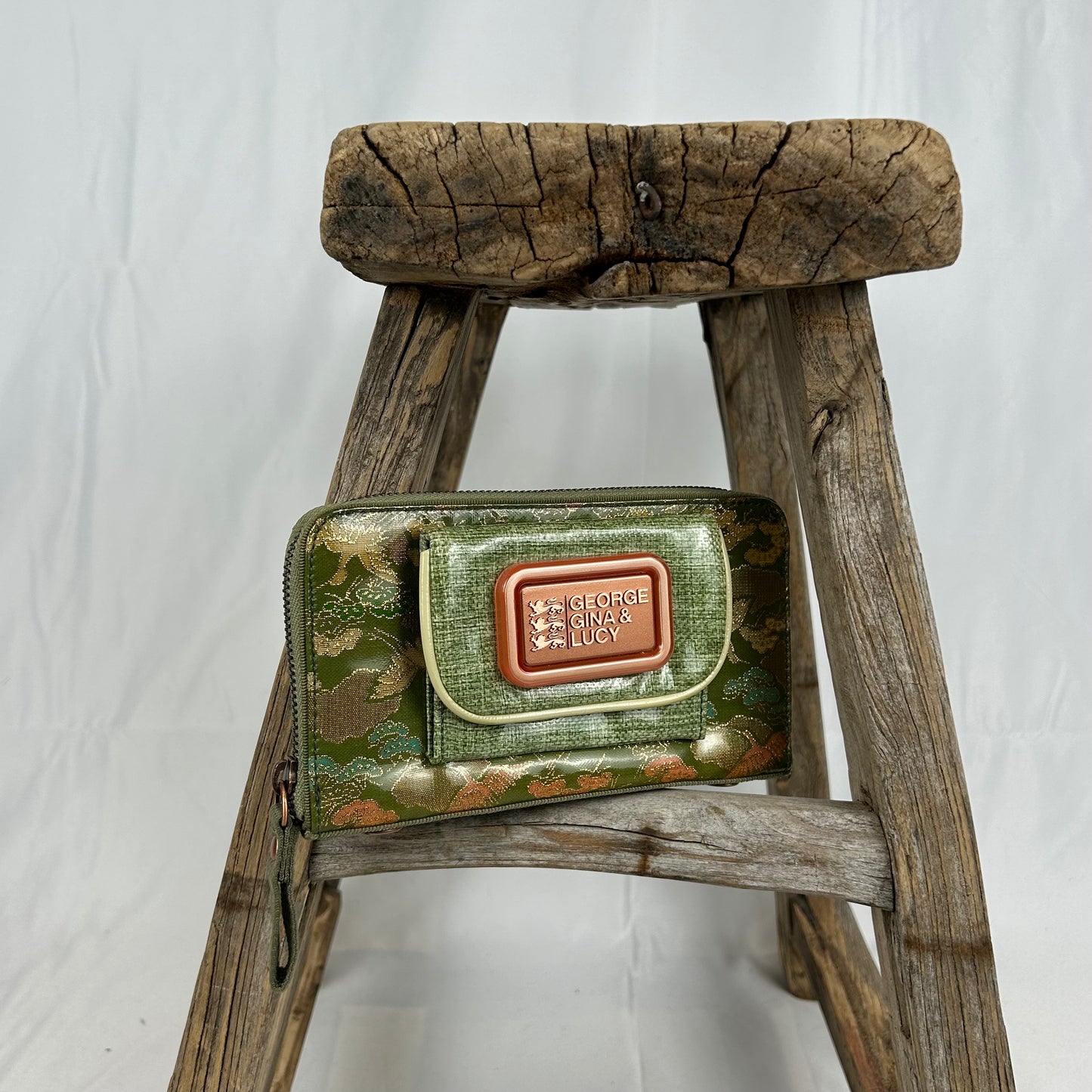 Vintage y2k style green floral wallet