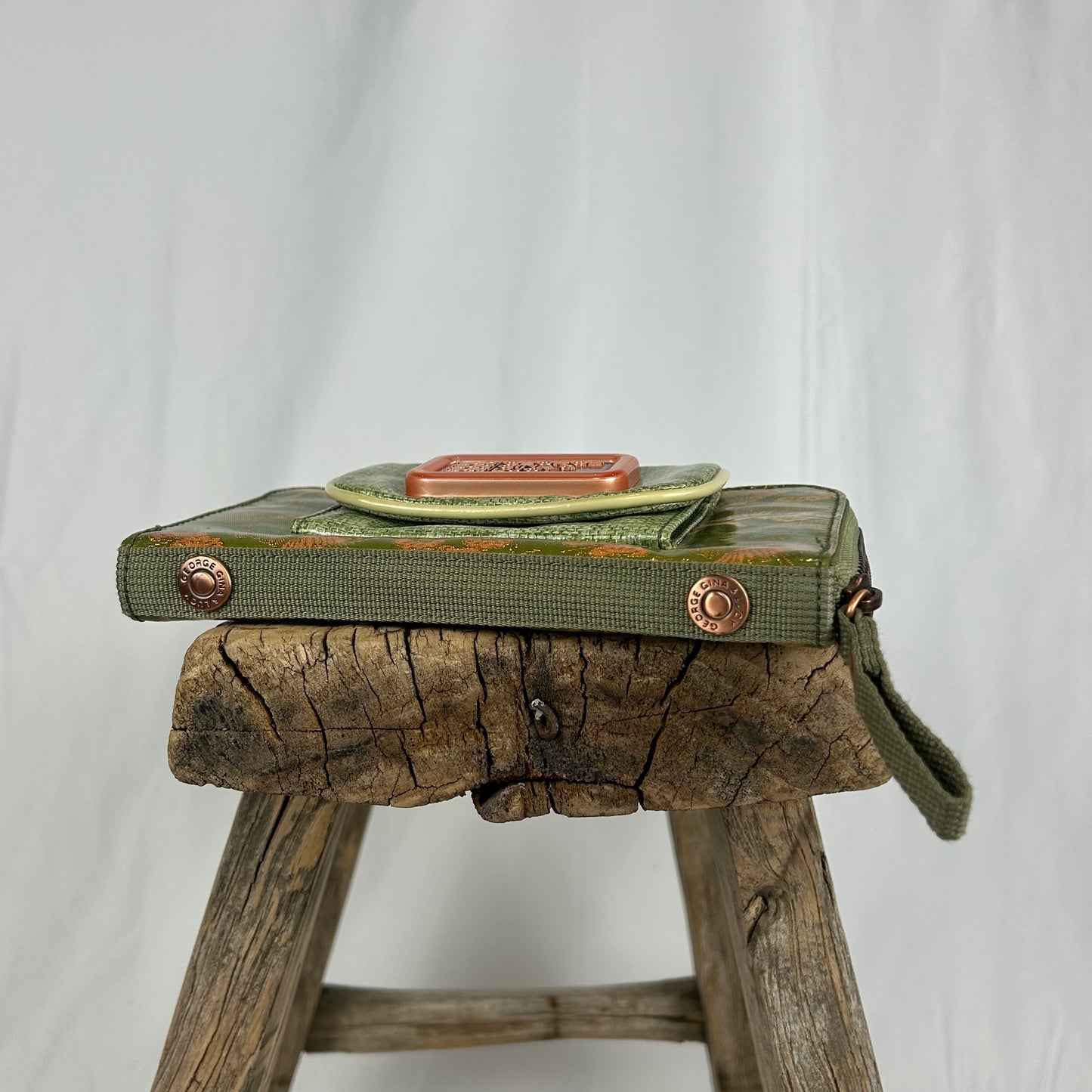 Vintage y2k style green floral wallet