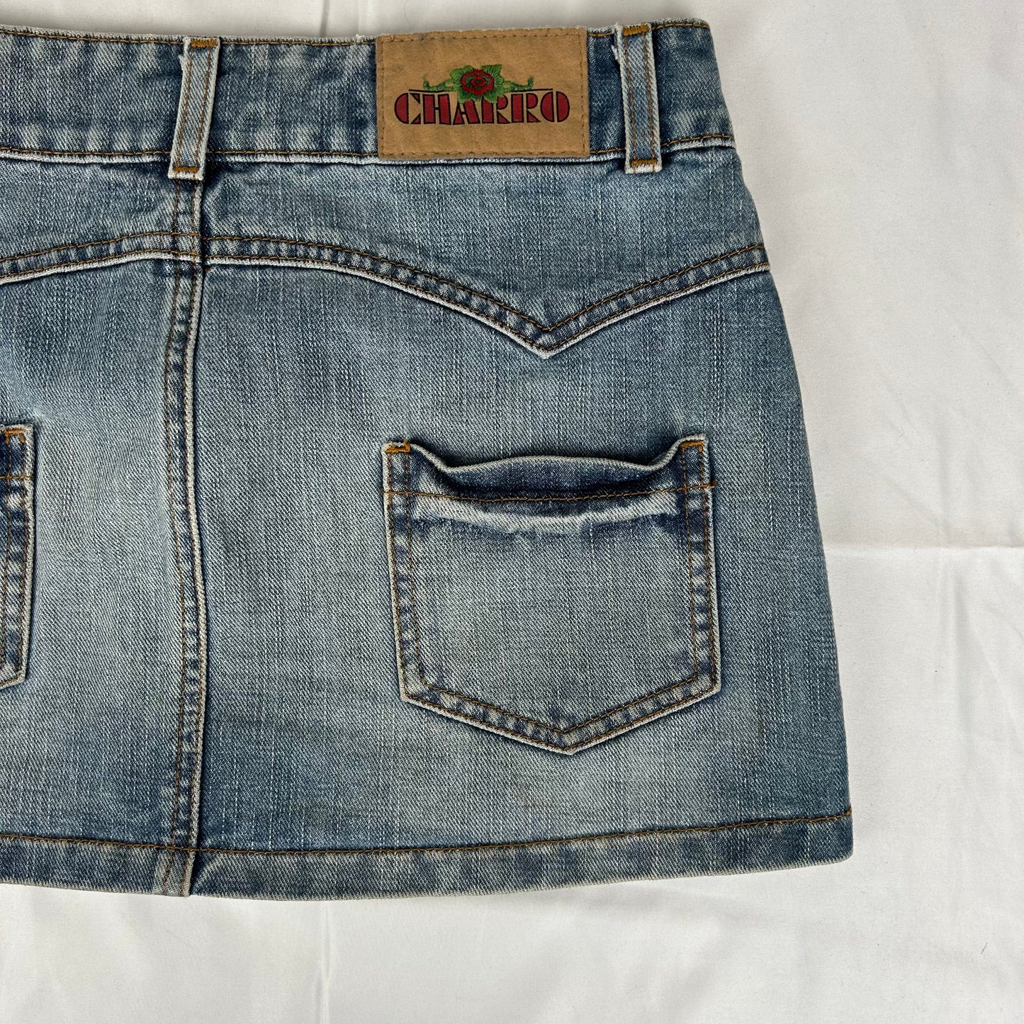 Vintage y2k style denim mini skirt