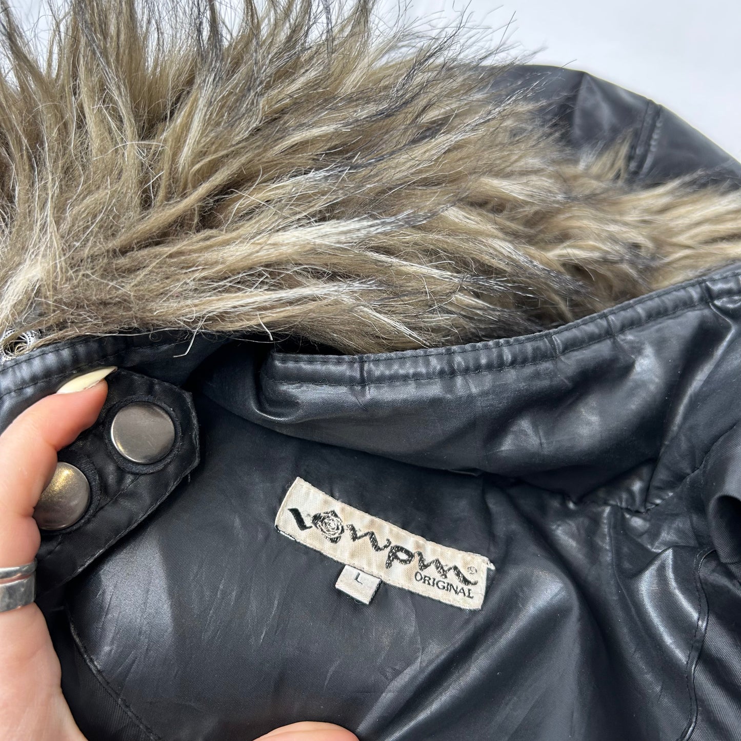 Vintage y2k style black puffer jacket