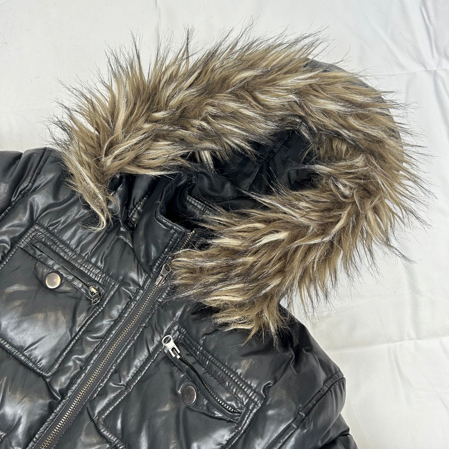 Vintage y2k style black puffer jacket